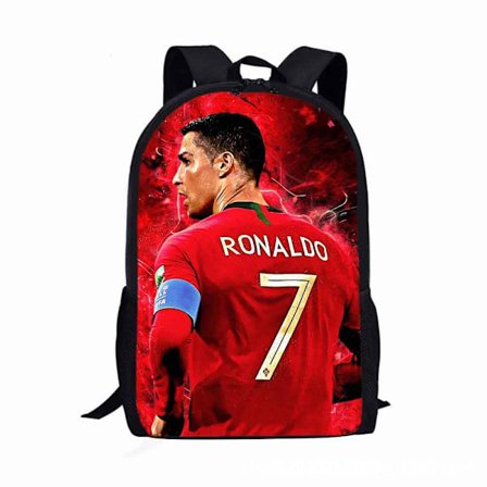 17" enkeltlags skole taske Ronaldo skole taske stor kapacitet-WELLNGS