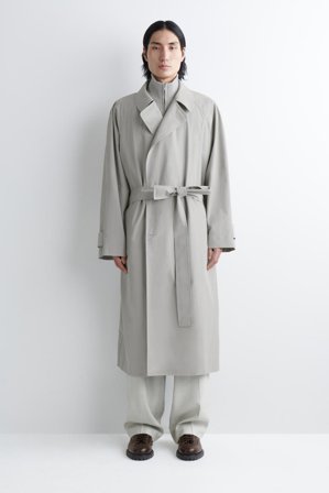 COS Men's 2 In 1 Water Repellent Trench Coat in Grey