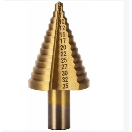 5-35mm HSS Stegad Metallborr, Professionell Konisk Stegad Borr med Titanbeläggning