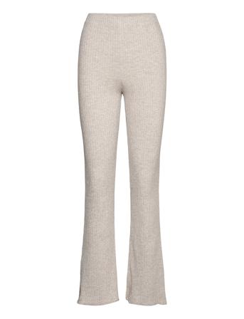 Beata Rib Trousers Beige Gina Tricot