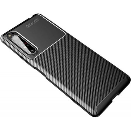Xperia 10 Ii Stöttåligt Slimmat Skal Fullcarbon V4 (xq-au52) Svart