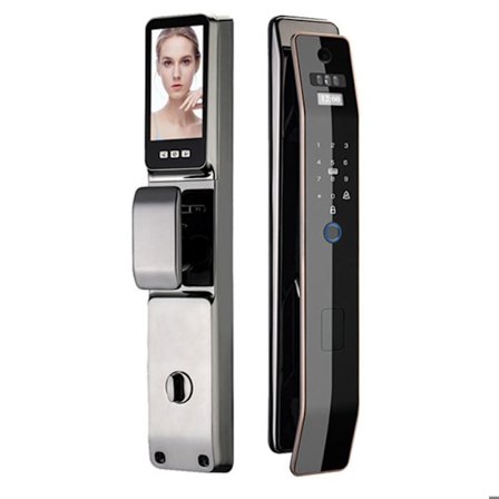 Intelligent lås INN 3D ansiktsigenkänning fingeravtryck helt automatiskt elektronisk lås med pekskärm