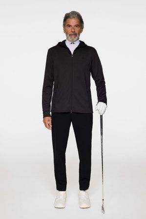 J.Lindeberg - Aerial Full Zip Hood - Golf - Black - Men - S