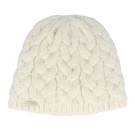 Seeberger - Weiss Knit Mütze - Beautiful Cabl Off White Knit Beanie @ Hatstore