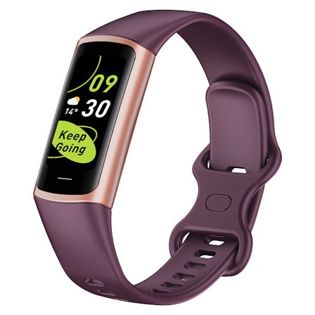 Smartwatch C68, 1,1" Amoled-skärm, Puls- och sömnövervakning, 25 sportlägen (Vinröd)