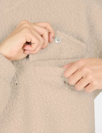 Athlecia Florrie W Sherpa Half Zip - Beige - 44