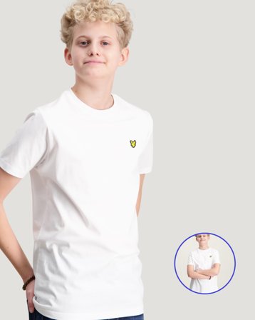 Lyle & Scott 2-Pack Plain T-Shirt Vit T-shirts Kille - Kids Brand Store