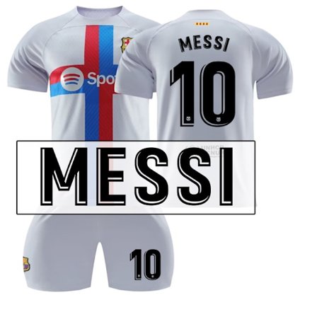 22 Barcelona tröja 2 bortamatch NO. 10 Messi tröja