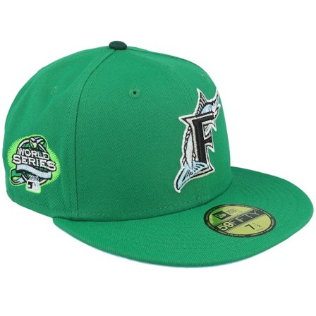 New Era - Verde fitted Gorra - Miami Marlins Graphene 59FIFTY World Series 03 Green/Blue Fitted @ Hatstore
