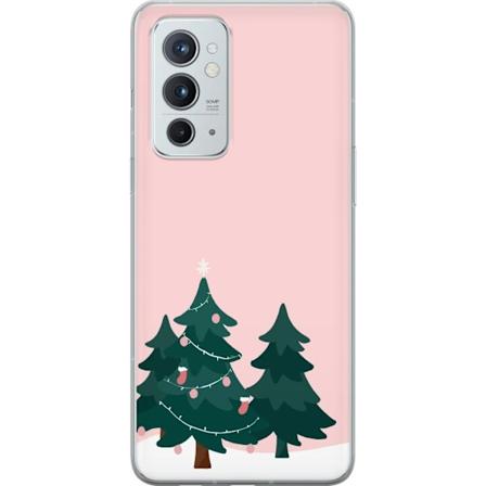 OnePlus 9RT 5G Gennemsigtig cover Juletræer Glædelig Jul