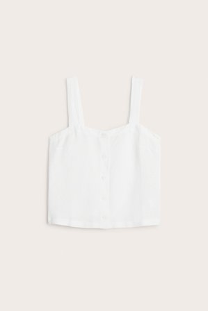 Kappahl | Singlet i linblanding Hvit 42 | Hvit