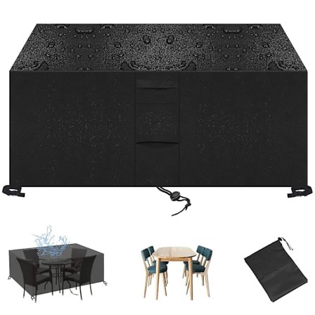 58 Størrelser 420d Utendørs Terrasse Vanntett Oxford Hagemøbeltrekk, svart