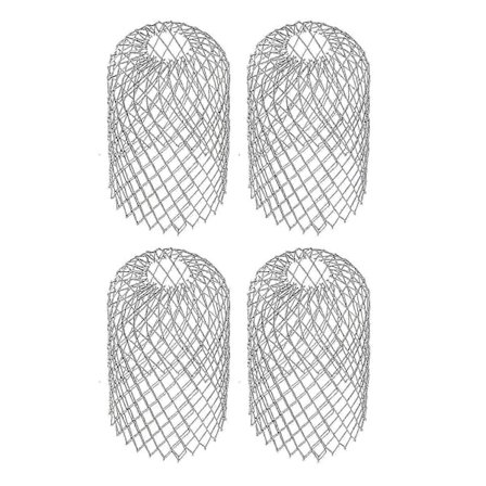 4 stk. rustfrit stål tagrenderende beskyttelse praktisk fintmasket nedløbsrørsbeskyttelse tagrendesigte til udendørs brug