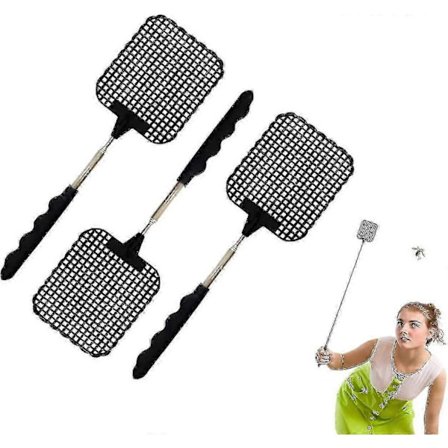 3 Stk. Fluesmekker, Sterk Fluesmekker, Stor Uttrekkbar Fluesmekker Med Slitesterkt Uttrekkbart Håndtak Shibaod