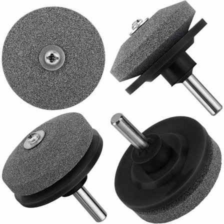 Gressklipper slipestein, 2 stk. Universal gressklipper roterende knivsliper hageslipeskive stein for elektrisk drill hånddrill reparasjonssett KLB