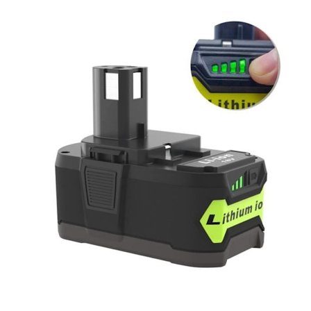 SWAREY 18V 6,0Ah Li-ion erstatningsbatteri kompatibel Ryobi P102 P103 P104 P105 P106 P107 P108 P109 RB18L50 BPL-1815 BPL-1820G