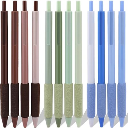 12 st Gel Penna Svart Refill Penna Kulspetspenna