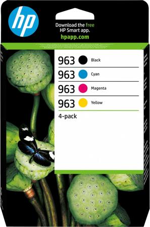 HP 963 4-pack originalbläckpatroner svart/cyan/magenta/gul, 195122352219