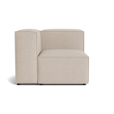 Lissabon Hjørnemodul, Venstrevendt - Danubio Beige - 100x100x72cm - Sofa - Kvalitetsstof & Krydsfiner Ramme - Holdbar Modulsofa med Flere Lag Skum