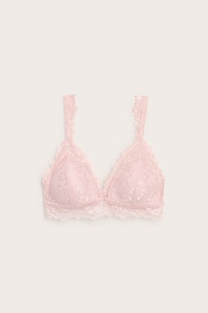 Kappahl | Bralette med blonder | Lyserosa