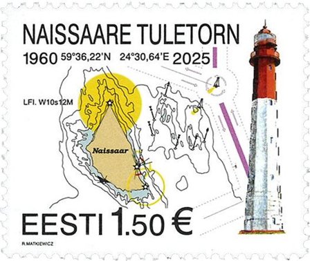 Estland - Fyrtårn Naissaare - Postfrisk frimærke