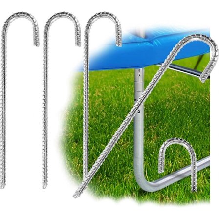 4X XL Jordankre i massivt stål - 30 cm - Ekstremt stabile jordankre til telte, pavilloner, hoppeborge og trampoliner
