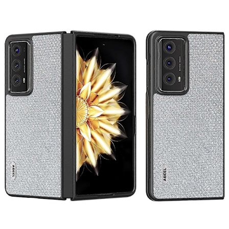 For Honor Magic V2 5G PU-nahalla päällystetty PC-kuori strassikuvioinen taitettava puhelinkotelo