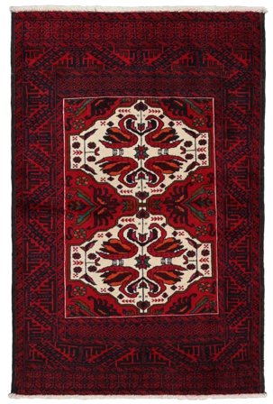 Baluch Rug 96X140 Wool, Persia