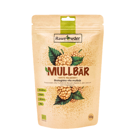 Rawpowder Ekologiska Vita Mullbär 500 g