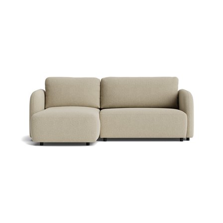 Arezzo chaiselong sovesofa, venstrevendt - Nordic Mørk Beige - 241x154x90 - Sofa, sovesofa, chaiselong