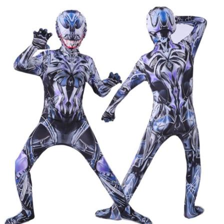 Lapset Pojat Spiderman Fancy Dress Jumpsuit Cosplay Puku Valkoinen Punainen 110cm Colored Venom 100cm