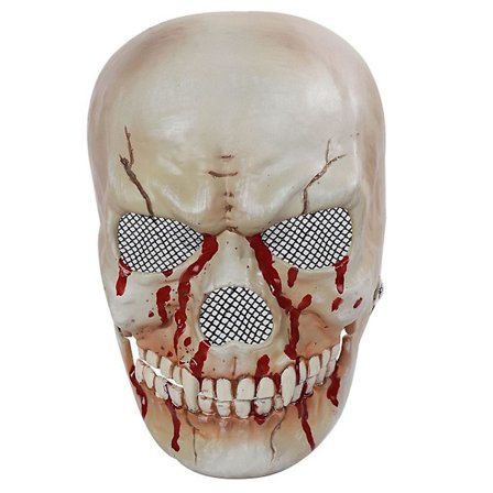 Halloween Moving Mouth Skull Mask Fancy Dress Up Skeleton Cosplay Skräckmask Party Prop