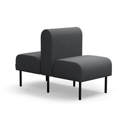 Modulares Sofa VARIETY, 1-Sitzer, doppelt, Stoff Blues CSII, anthrazit