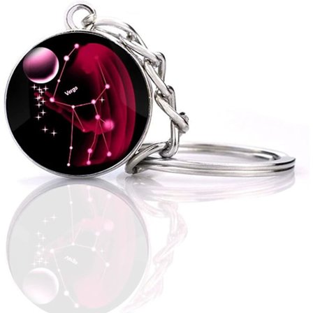 Zodiac 12 Constellation Glow In The Dark Creative Galaxy Keychain
