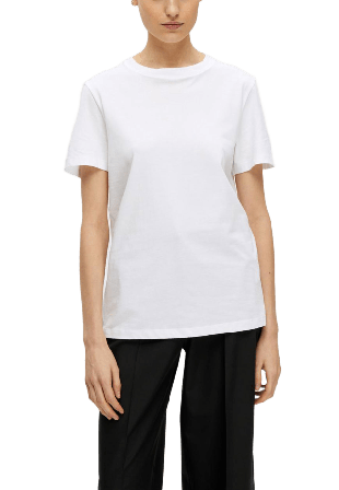 Selected Femme Slfmyessential Ss O-Neck Tee T-shirts Dam Vit S