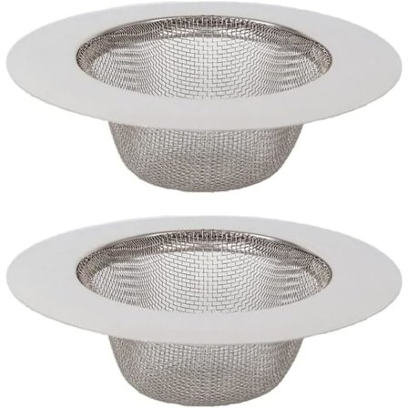 Pieces Avloppsfilter i Rostfritt Stål, Diskho Filter, Rostfritt Diskho Filter, Diskho Sil, för Diskho, Badrum, Tvättställ, B