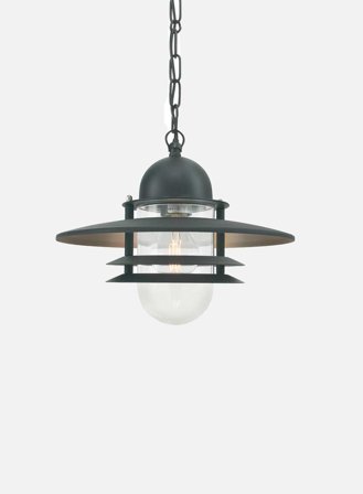 Oslo 240a m/kjetting utelampe - sort