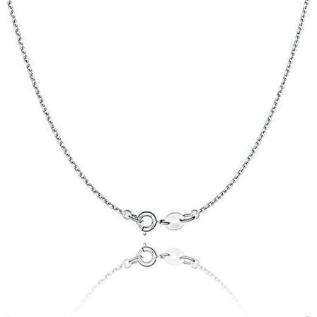 Sølv Kæde Halskæde Kæde til Kvinder Piger Kabel Opgraderet Fjederring Lås