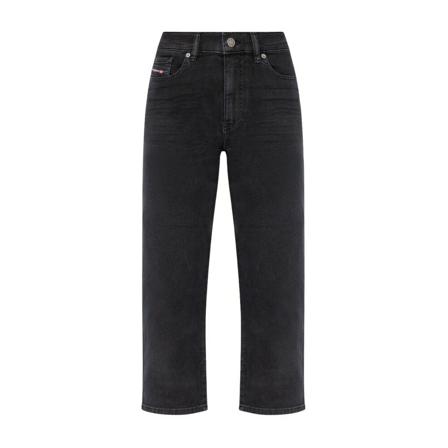 Diesel Straight Jeans Sort, Dame, Størrelse: W30 L32