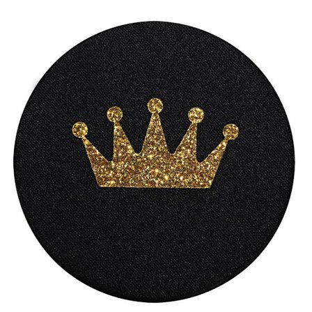 Bilvandskåle med varmt guldglitter krone, universelle til bilmodeller (2 stk.)