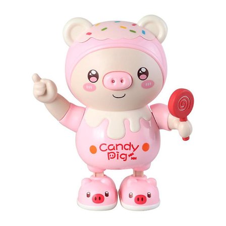 Piggy Sounds Moves Sings Dances And Twists Baby Toys Night Market Stall Toys(rosa)