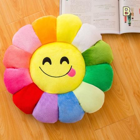 Solros plysch kudde fylld blomkudde Mjuk matta B