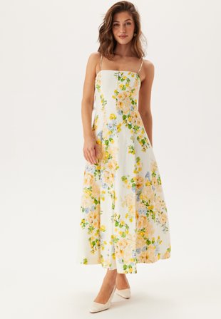 FOREVER NEW Charlotte Strapless Printed Midi Dress Klær