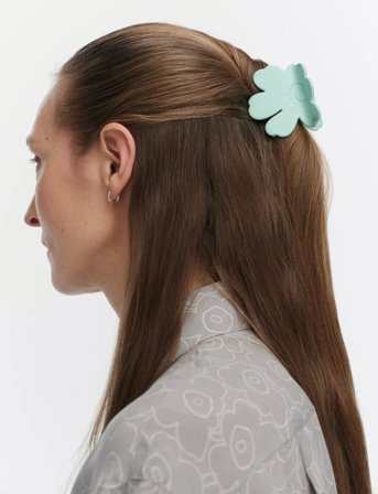Marimekko Unikko Hair Clip Small - Green - ONE SIZE