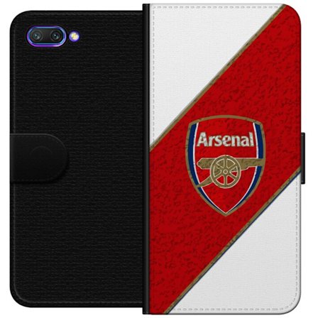 Kompatibelt Plånboksfodral till Honor Honor 10 Moschino Toy teddybjörn med enkel tecknad design, brun björn med vit tröja och tydlig logotyp på s