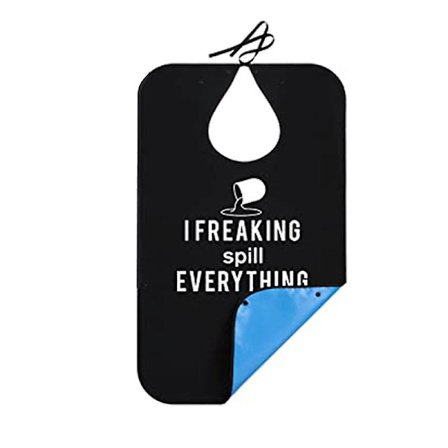 Hagesmæk til voksne Tøjbeskyttelse Voksen Genanvendelig Hagesmæk til voksne med krummefanger (kop)