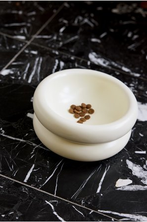 Jotex - Bubble Matskål For Hund/katt Naturhvit - DUBBLE - Kjøp Kjæledyrutstyr hos Jotex