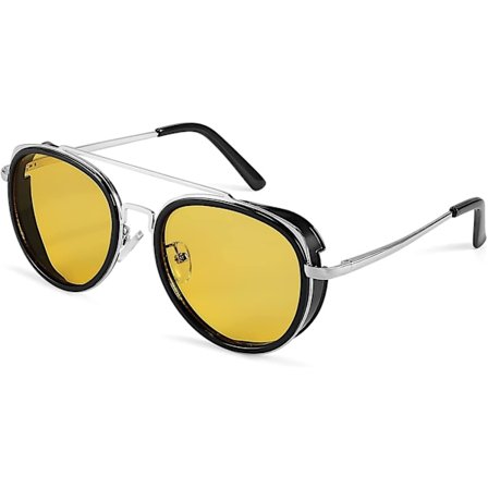 Nye store runde punk solbriller med ramme i high-end europeisk stil