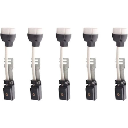 GU10 Lampun Kanta 5 kpl, GU10 Lampun Kanta Liittimet Kaapelilla ja Eristetyllä Kytkentärasialla 2A 250V LED-lampun Kanta