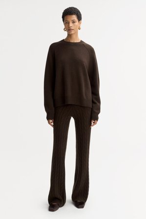 Soft Goat - Boyfriend crewneck - Women cashmere sweater - S - Mocha